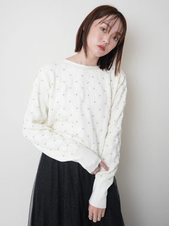 LADYMADE(レディメイド) |パールスタッズニットカーディガン