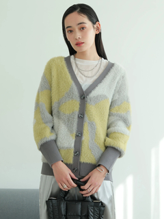 LADYMADE(レディメイド) |ラメフェザージャガードニットカーディガン