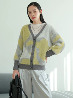 LADYMADE(レディメイド) |ラメフェザージャガードニットカーディガン