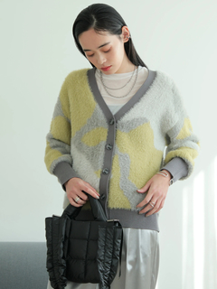 LADYMADE(レディメイド) |ラメフェザージャガードニットカーディガン