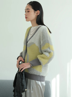 LADYMADE(レディメイド) |ラメフェザージャガードニットカーディガン