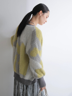 LADYMADE(レディメイド) |ラメフェザージャガードニットカーディガン