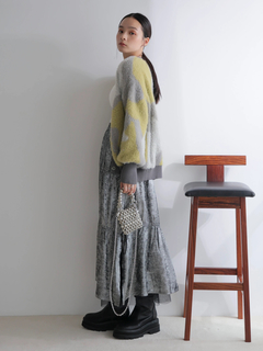 LADYMADE(レディメイド) |ラメフェザージャガードニットカーディガン