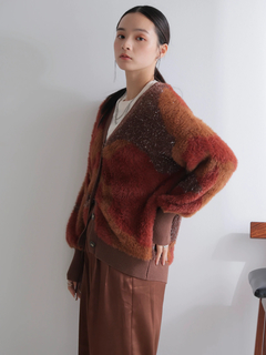 LADYMADE(レディメイド) |ラメフェザージャガードニットカーディガン