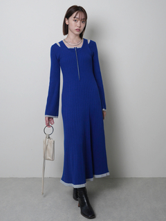 LADYMADE(レディメイド) |フロントジップレイヤードニットワンピース