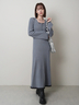 LADYMADE(レディメイド)通販 | フロントジップレイヤードニットワンピース