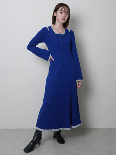 LADYMADE(レディメイド) |フロントジップレイヤードニットワンピース
