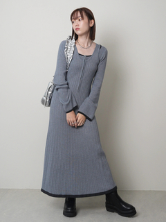LADYMADE(レディメイド) |フロントジップレイヤードニットワンピース