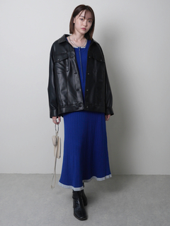 LADYMADE(レディメイド) |フロントジップレイヤードニットワンピース