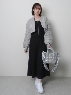 LADYMADE(レディメイド) |フロントジップレイヤードニットワンピース