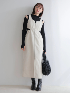 LADYMADE(レディメイド) |フロントジップサイドリボンジャンスカ