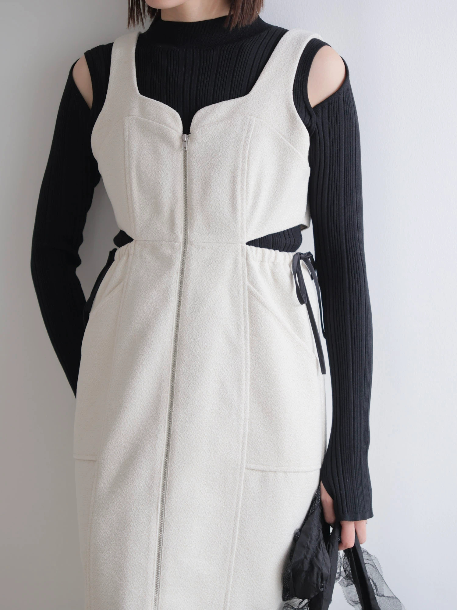 レディメイド（LADYMADE）/フロントジップサイドリボンジャンスカ LADYMADE（レディメイド）｜ フロントジップサイドリボンジャンスカ