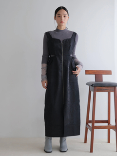 LADYMADE(レディメイド) |フロントジップサイドリボンジャンスカ