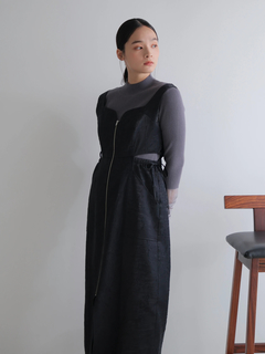 LADYMADE(レディメイド) |フロントジップサイドリボンジャンスカ