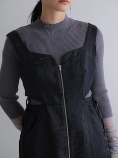 LADYMADE(レディメイド) |フロントジップサイドリボンジャンスカ