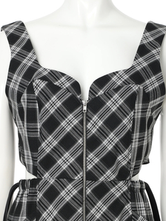 LADYMADE(レディメイド) |フロントジップサイドリボンジャンスカ