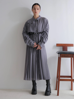 LADYMADE(レディメイド) |ストライプドロストシャツワンピース