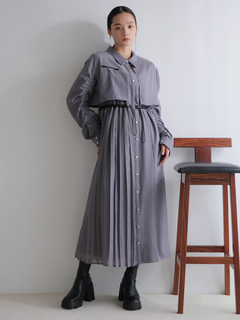 LADYMADE(レディメイド) |ストライプドロストシャツワンピース