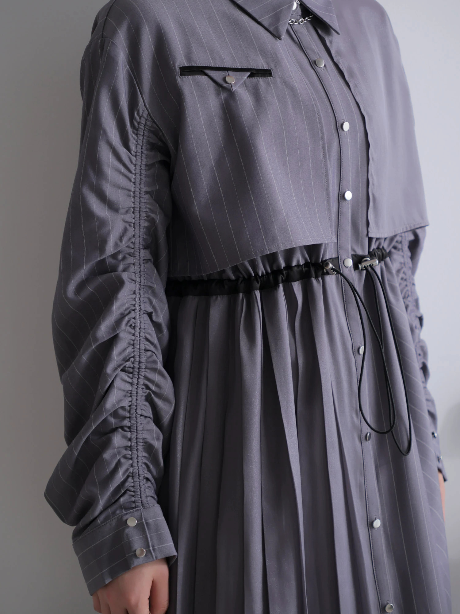 【美品】半袖ドロストシャツワンピース 半袖ドロストシャツワンピース | ワンピース | Arpege story