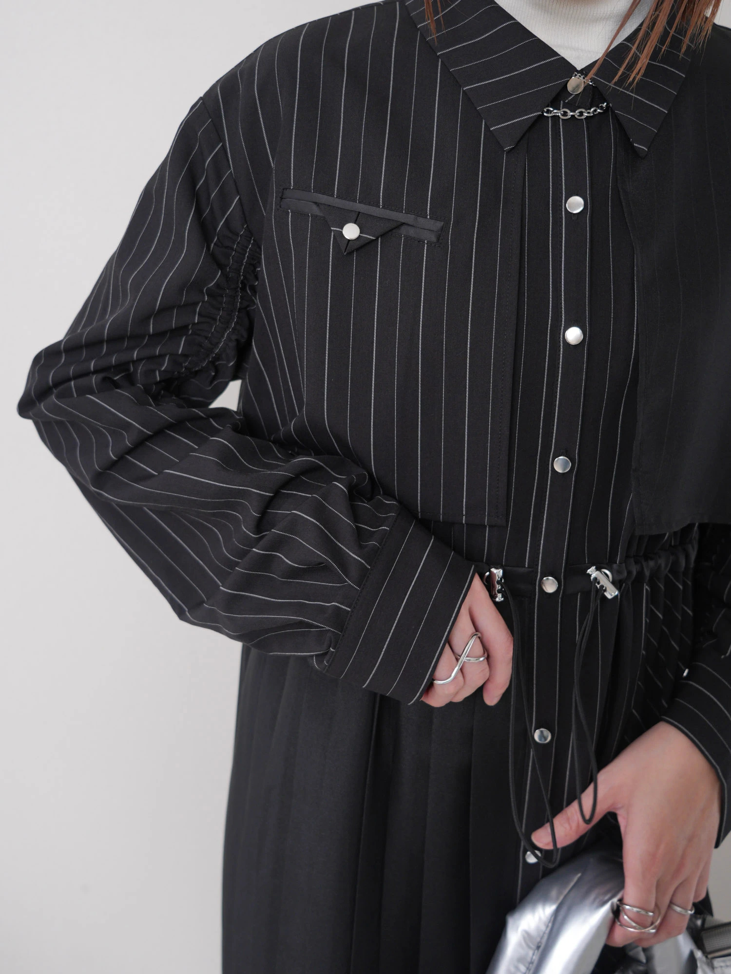 LADYMADE（レディメイド）｜ ストライプドロストシャツワンピース