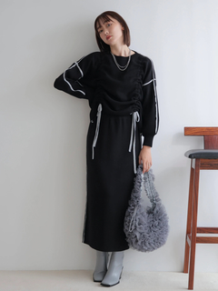 LADYMADE(レディメイド) |バイカラードロストニットセットアップ