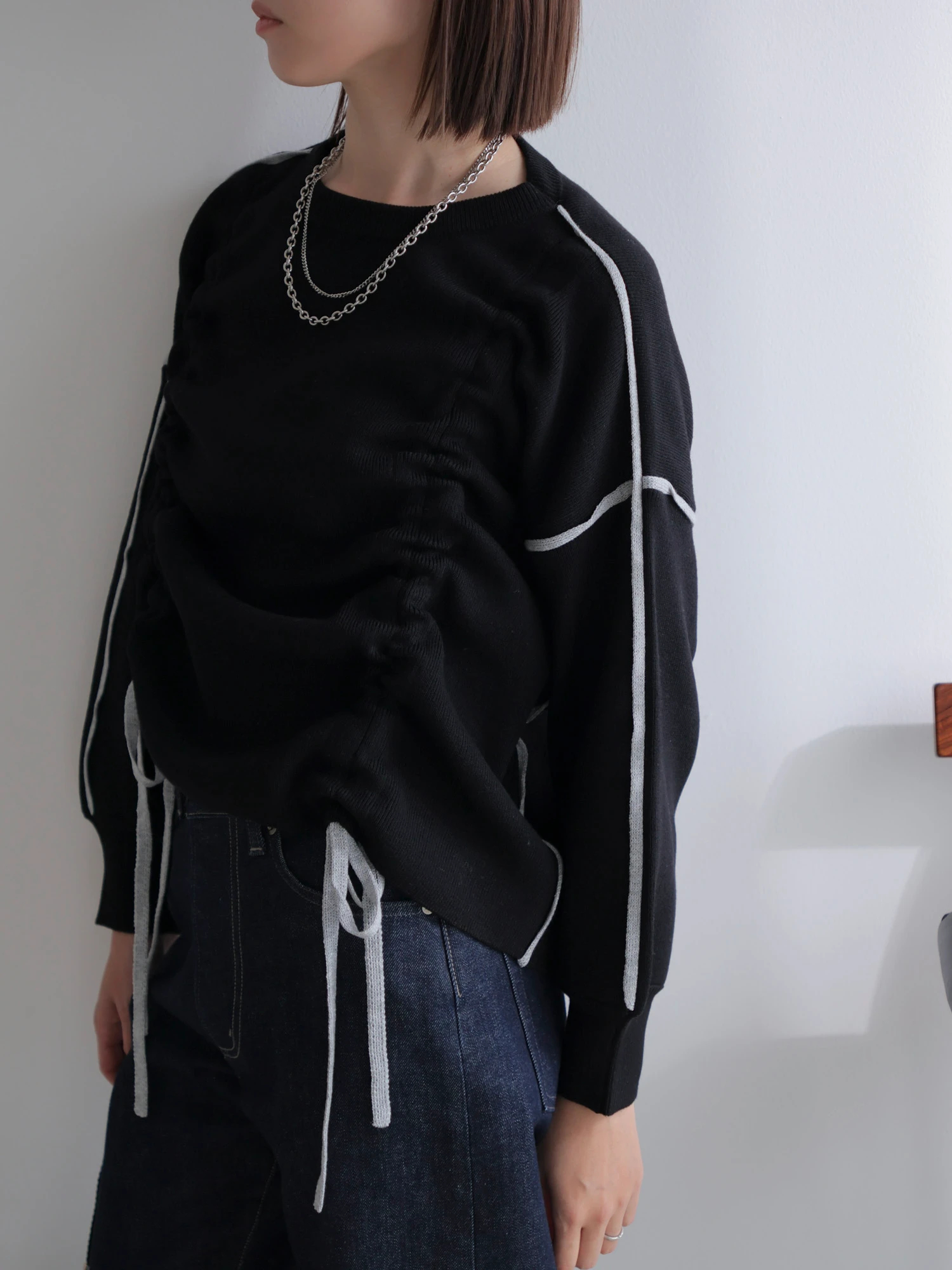 LADYMADE（レディメイド）｜ バイカラードロストニットセットアップ