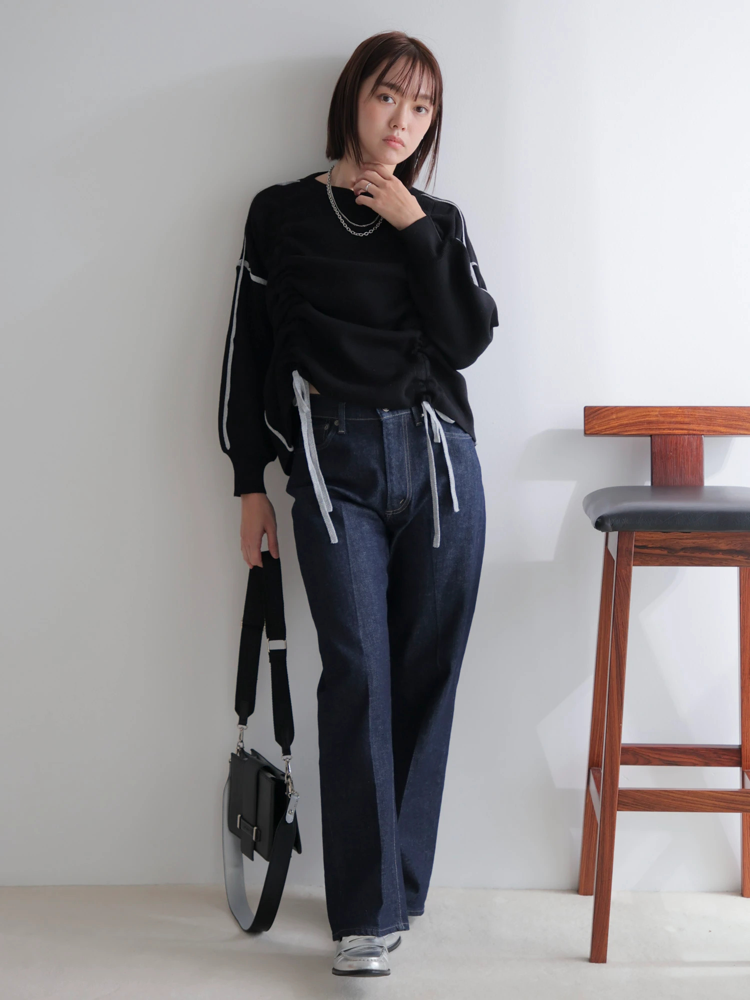 LADYMADE（レディメイド）｜ バイカラードロストニットセットアップ