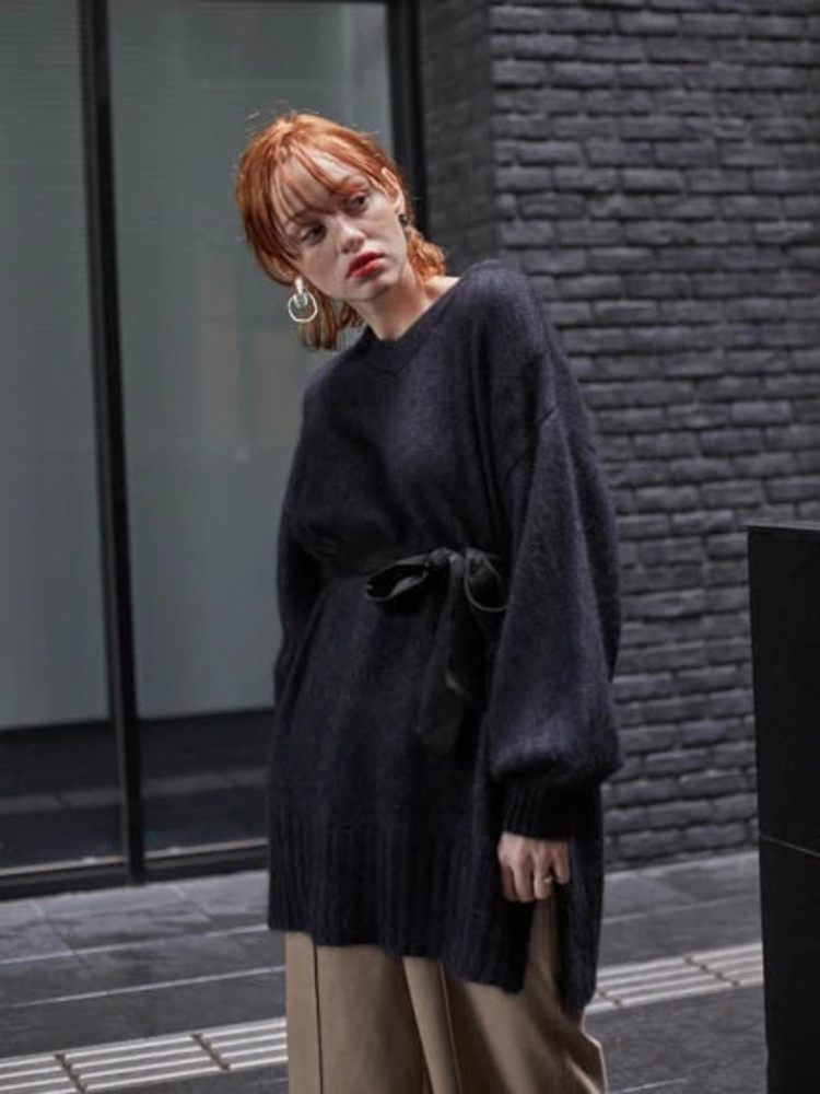 Roine'(ロイン) |ベルトSETルーズラクーンニット