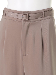 Roine'(ロイン) |Slim wide Glossy パンツ