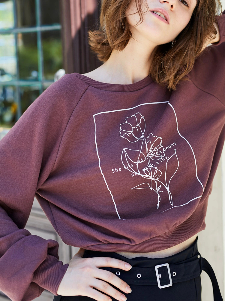 Roine'(ロイン) |Flower print SWEAT