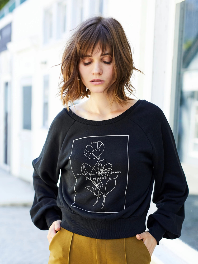 Roine'(ロイン) |Flower print SWEAT