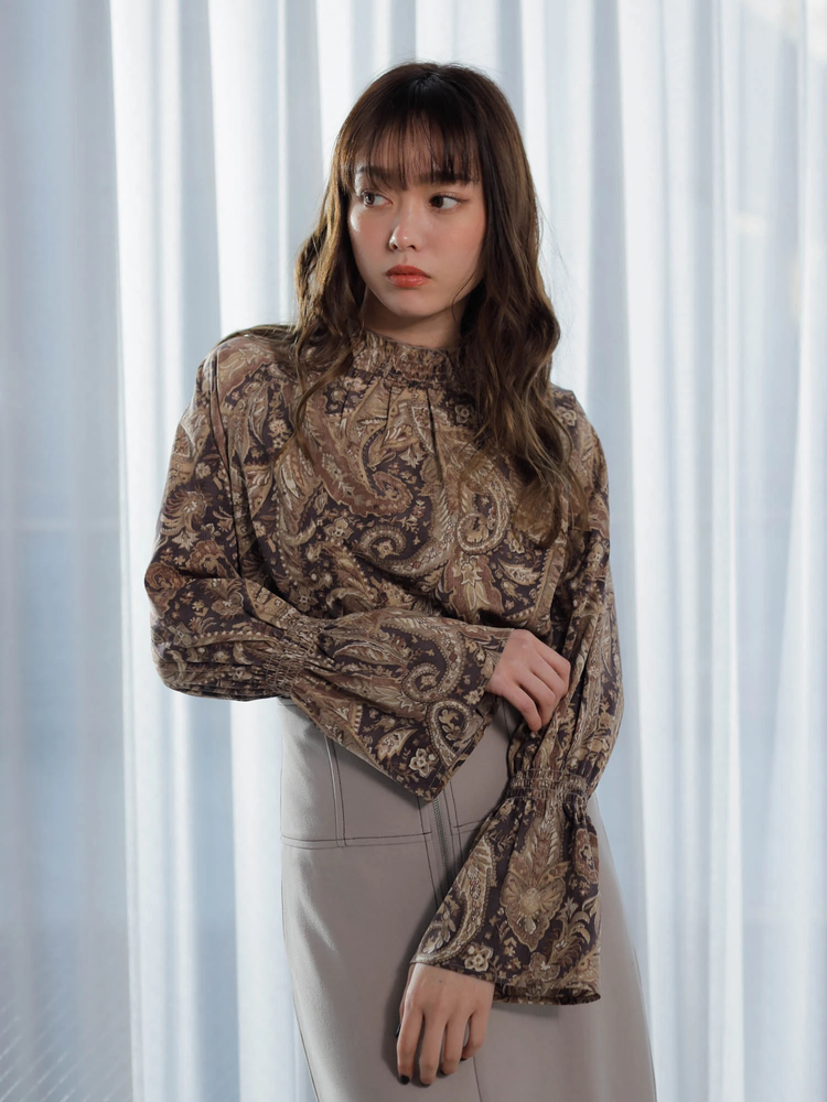 Roine'(ロイン) |Paisley pattern ブラウス