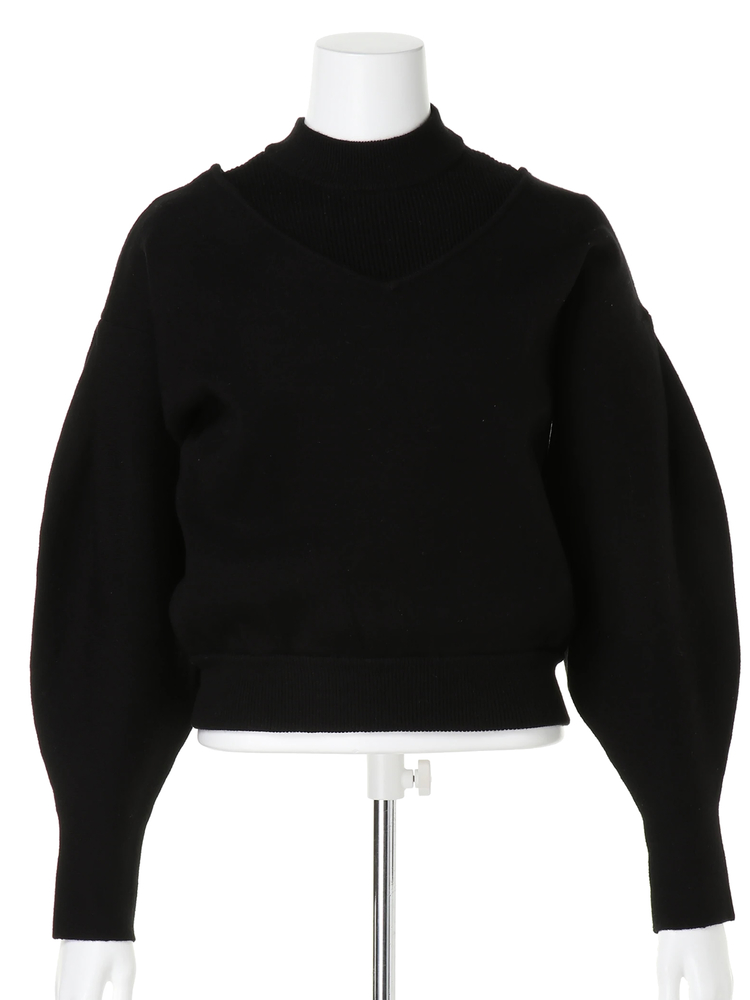 Roine'(ロイン) |Mock neck Layered KNIT