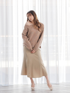 Roine'(ロイン) |Alpaca mix Asymmetry KNIT