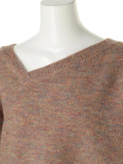 Roine'(ロイン) |Alpaca mix Asymmetry KNIT